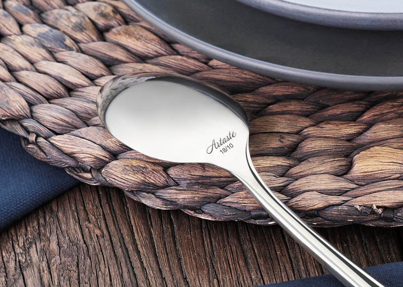 Artaste Rain II Forged 18/10 Stainless Steel (Silver (Set of 12), Dinner Spoon (8-Inch)) - Image 4